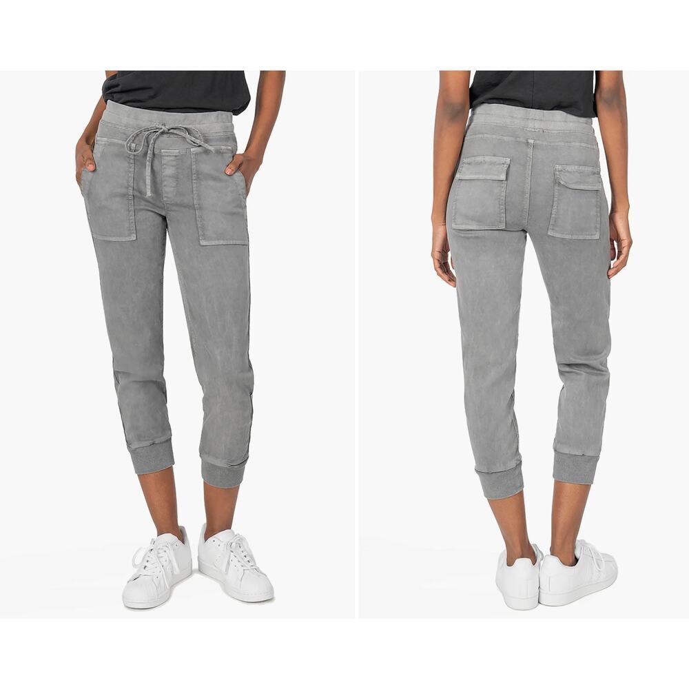 KUT from the Kloth Mirabella Crop Joggers in Olive, Size M, Like New Condition - Picture 5 of 6